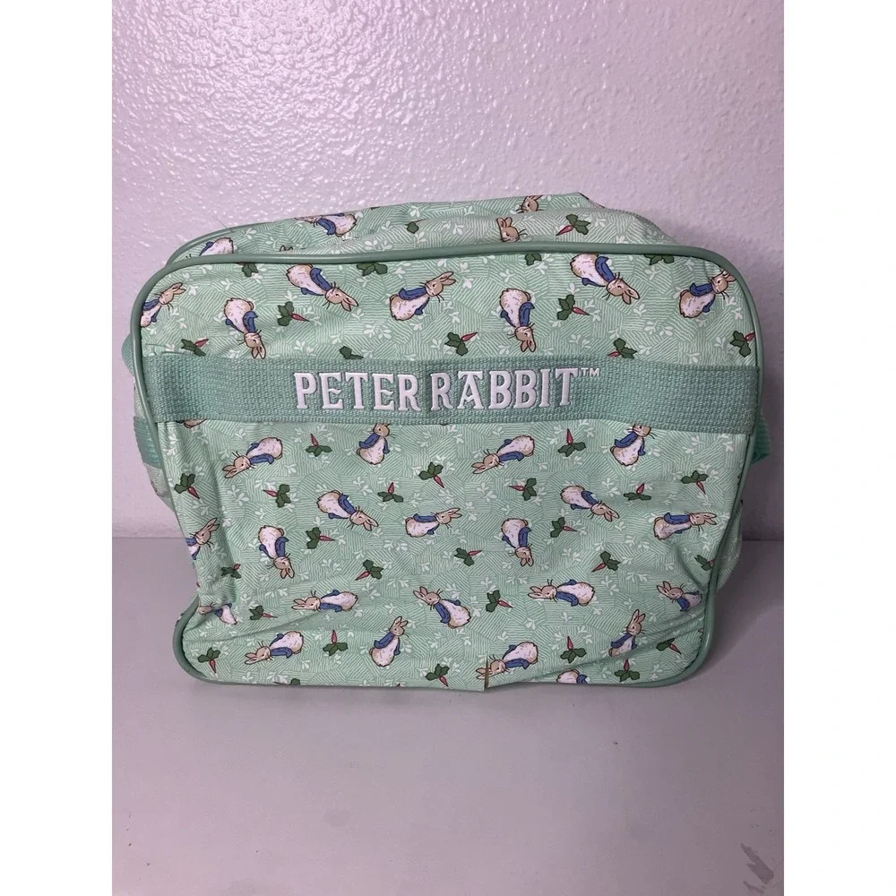 VTG Peter Rabbit Beatrix Potter Enfamil Diaper Bag Matching Small Bag Mint Green